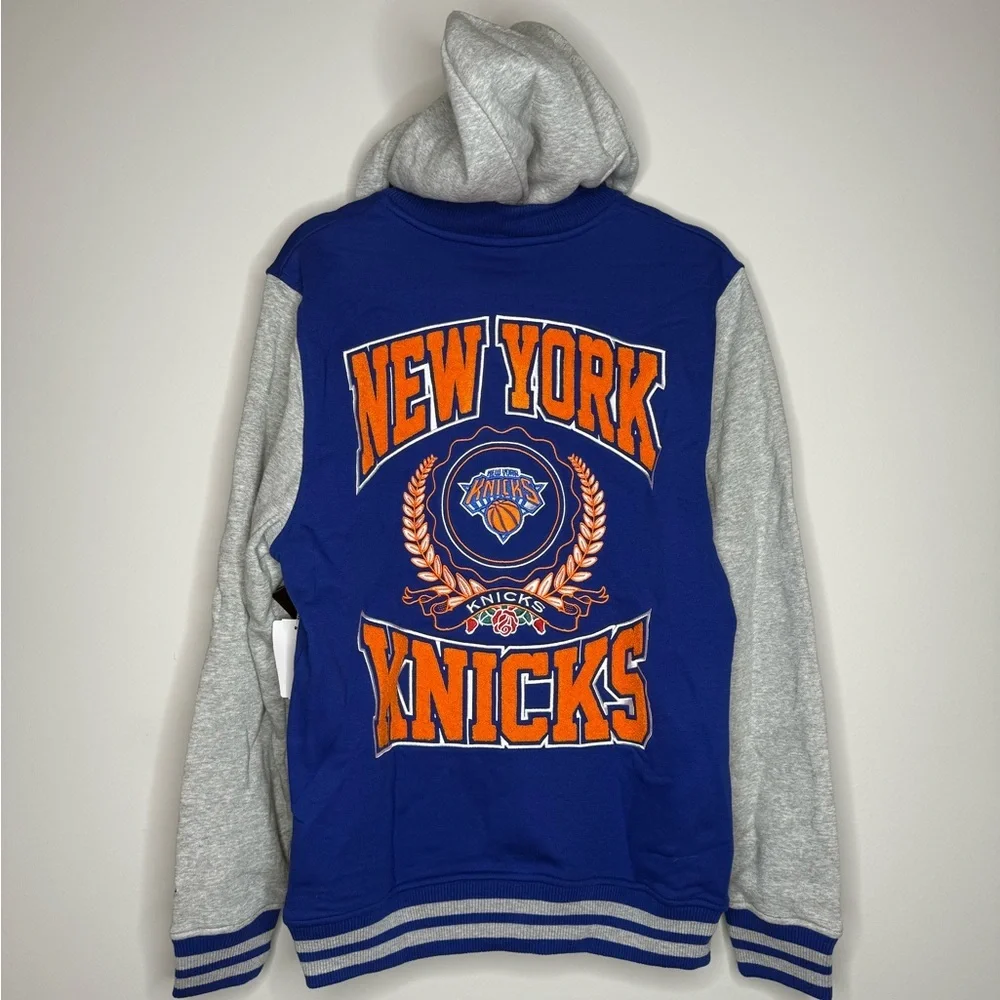 New York Knicks Throwback Prep Chenille Full Snap Hoodie - Picture 10 of 10